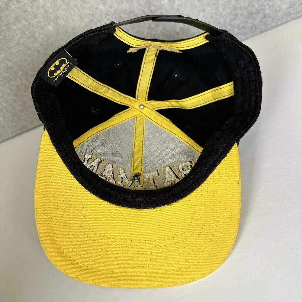 Batman The Dark Knight Hat Cap Youth Snapback Yellow‎ Black